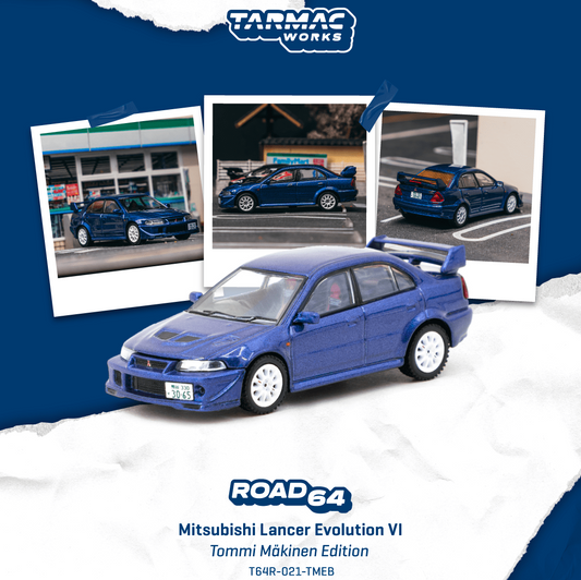 TARMAC WORKS ROAD64 1:64 Mitsubishi Lancer Evolution VI Tommi Mäkinen Edition