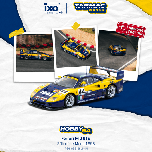 TARMAC WORKS HOBBY64 1:64 Ferrari F40 GTE 24h of Le Mans 1996 Luciano Della Noce