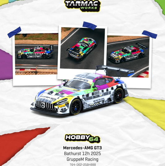 TARMAC WORKS HOBBY64 1:64 Mercedes-AMG GT3 Bathurst 12h 2025 GruppeM Racing