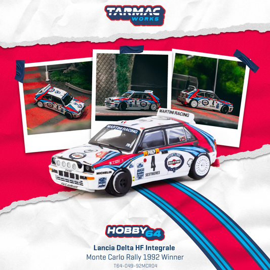 TARMAC WORKS HOBBY64 Lancia Delta HF Integrale Monte Carlo Rally 1992 Winner