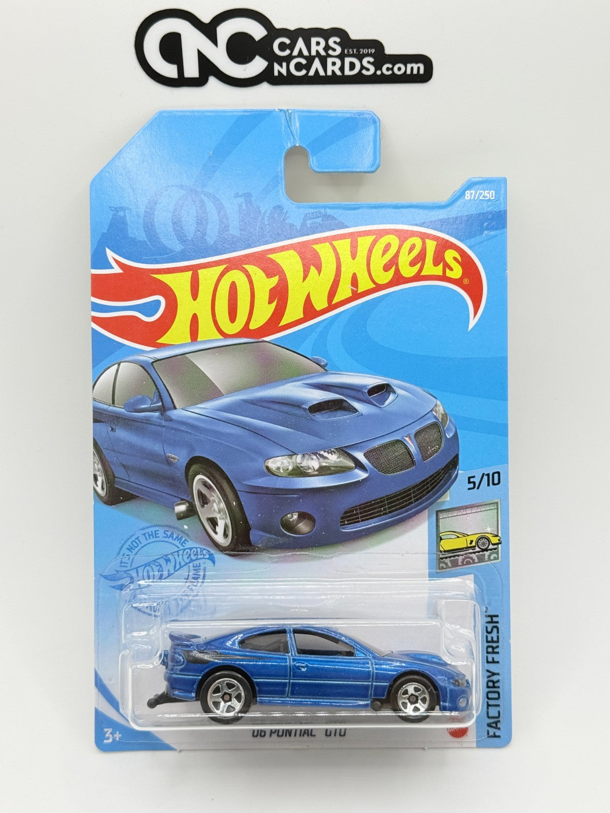 2021 Hot Wheels Factory Fresh 5/10 '06 Pontiac GTO Blue (Card Damage)