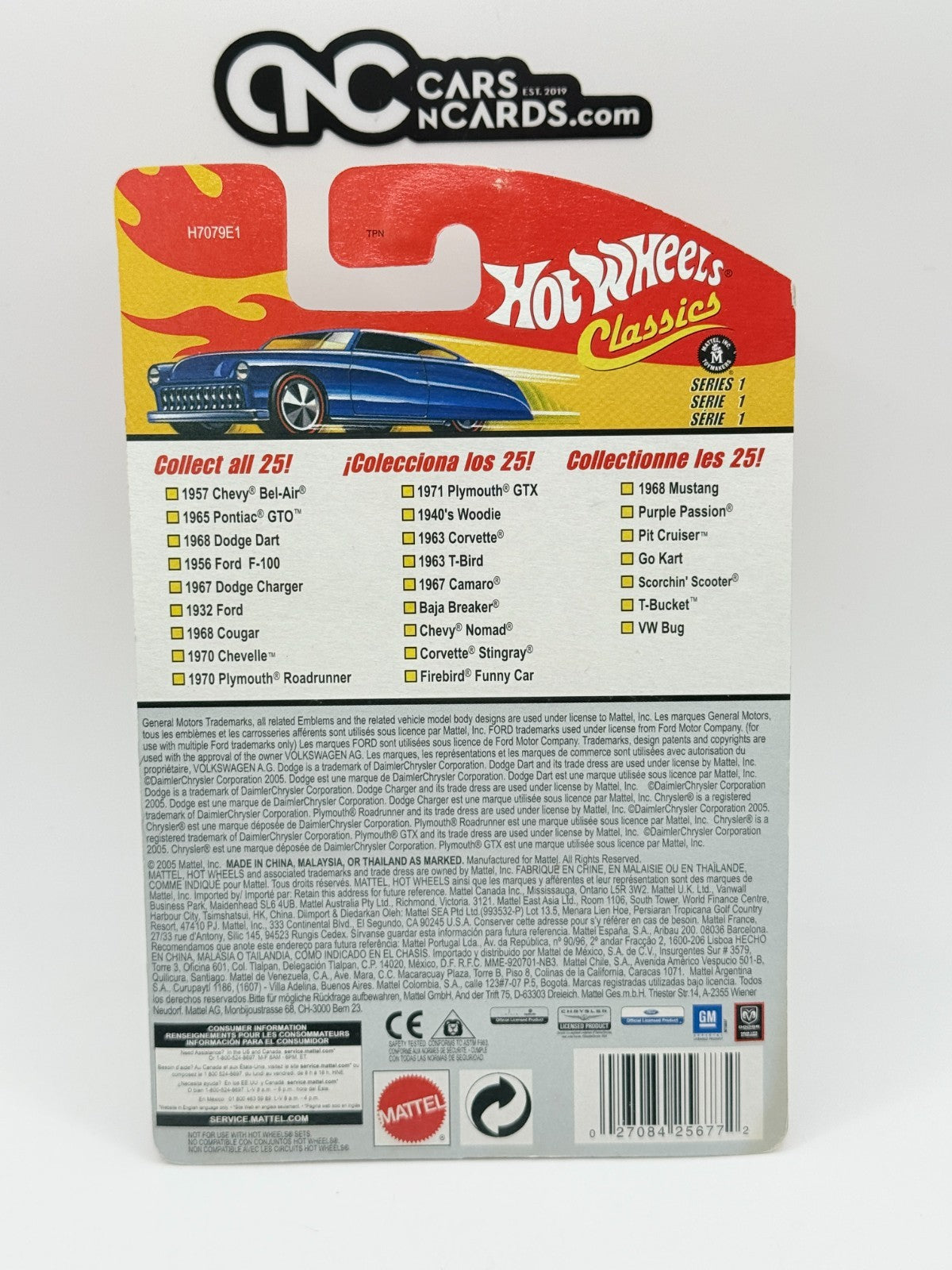 2005 Hot Wheels Classics Series 1 #14/25 1967 Camaro Blue
