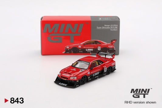 MINI GT 1:64 Nissan Skyline (ER34) LBWK Super Silhouette Red 843
