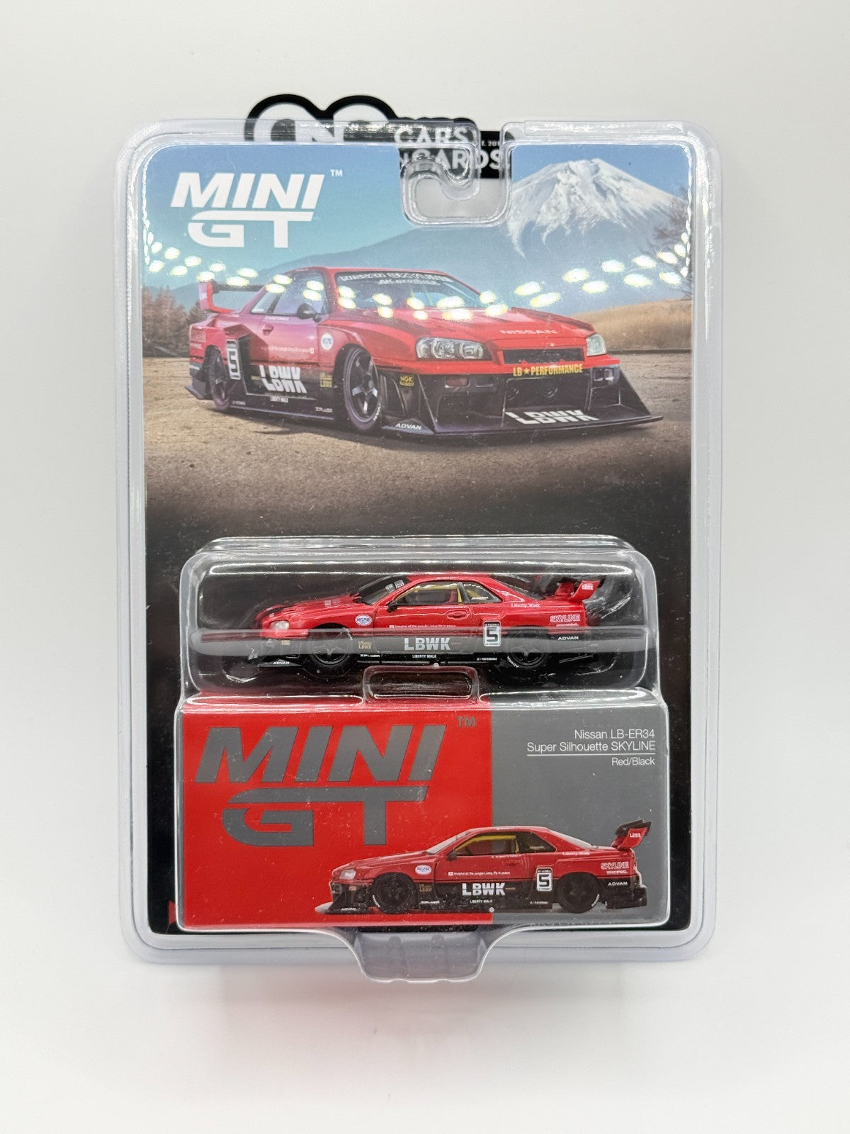 MINI GT 1:64 Nissan Skyline (ER34) LBWK Super Silhouette Red 843