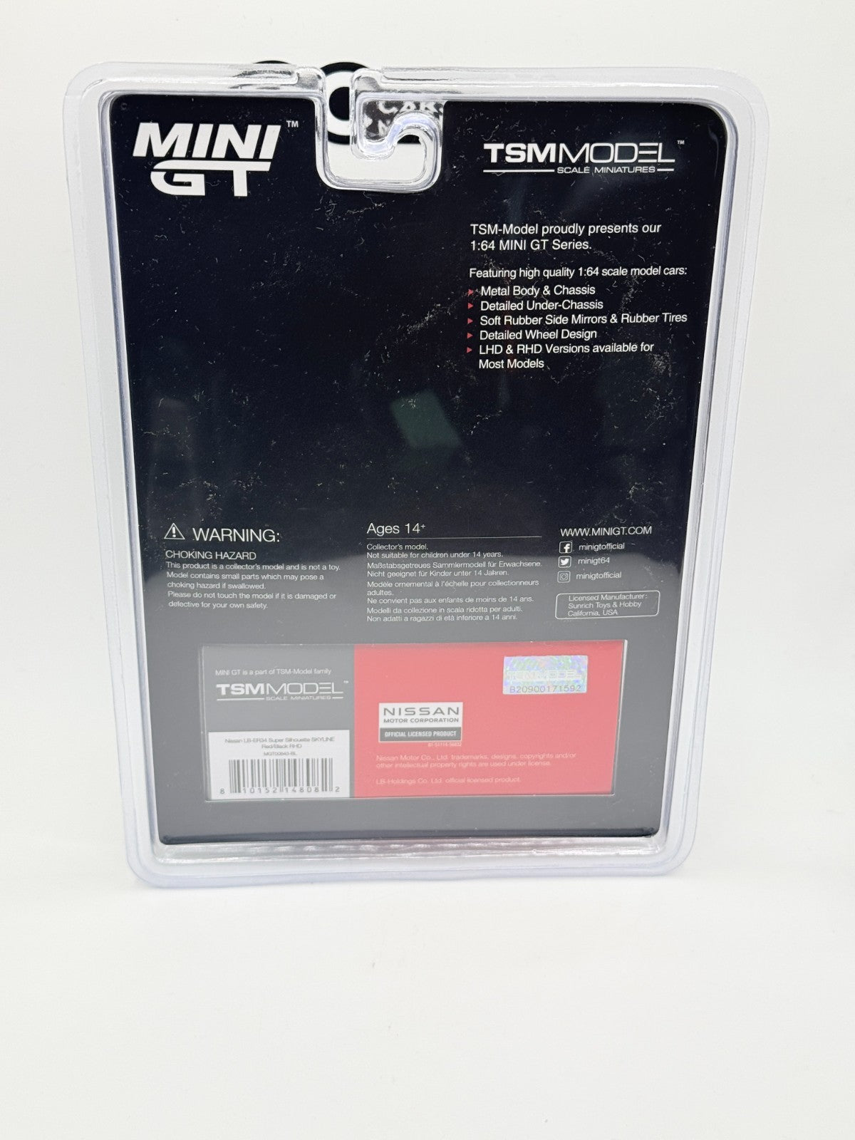 MINI GT 1:64 Nissan Skyline (ER34) LBWK Super Silhouette Red 843