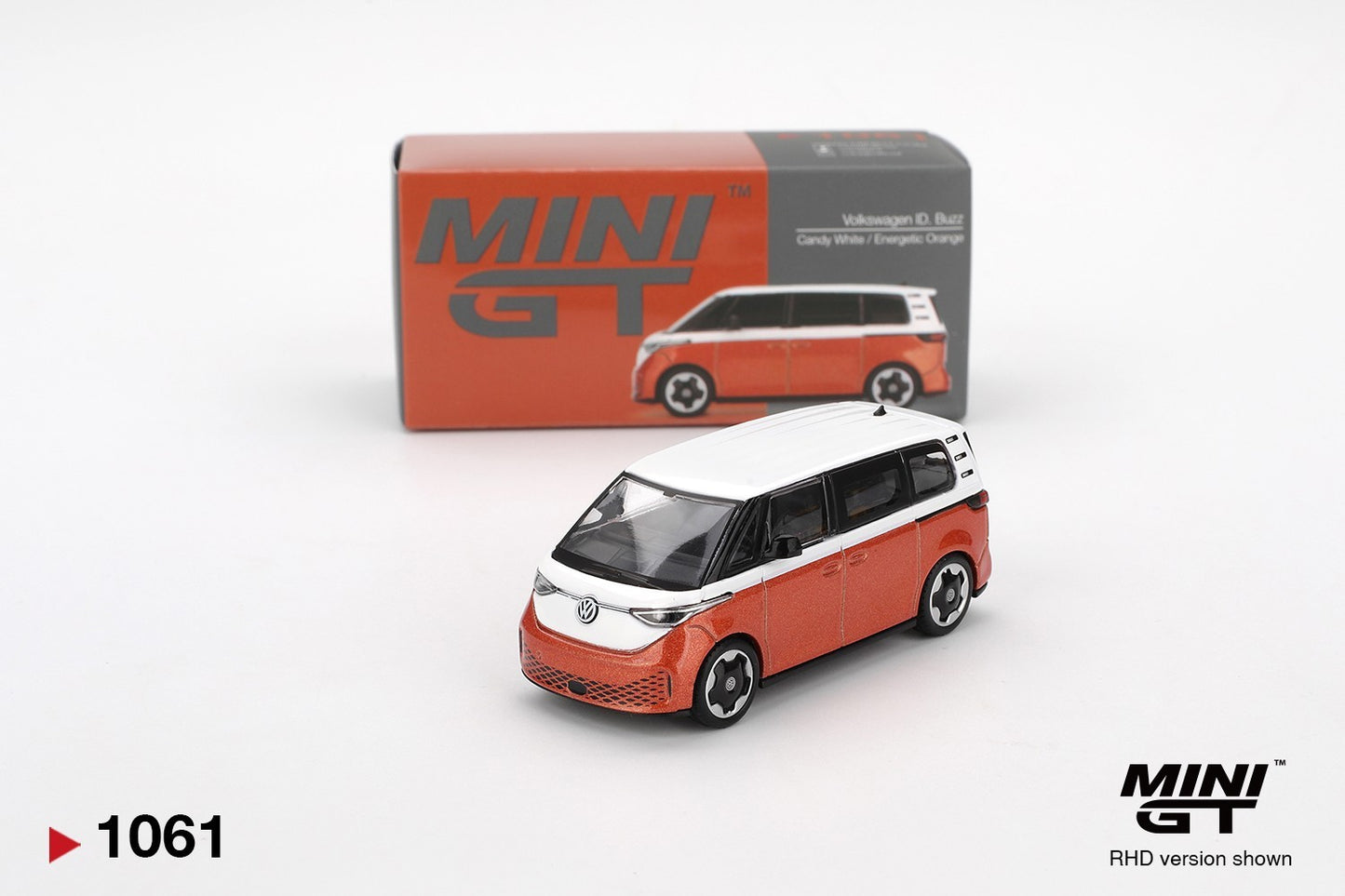 MINI GT 1:64 1061 Volkswagen ID. Buzz Candy White / Energetic Orange