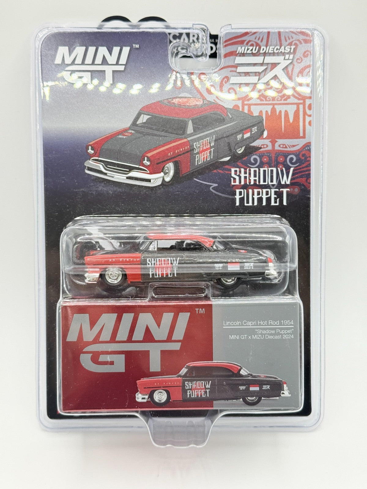 MINI GT 1:64 864 Lincoln Capri Hot Rod 1954 Shadow Puppet