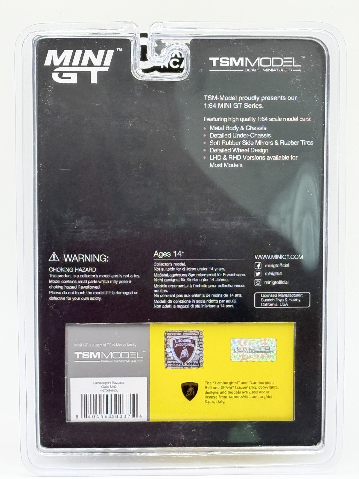 MINI GT 1:64 886 Lamborghini Revuelto Giallo Yellow
