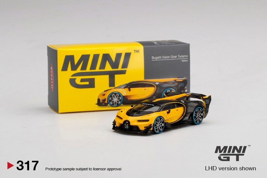 MINI GT 1:64 317 Bugatti Vision Gran Turismo Yellow
