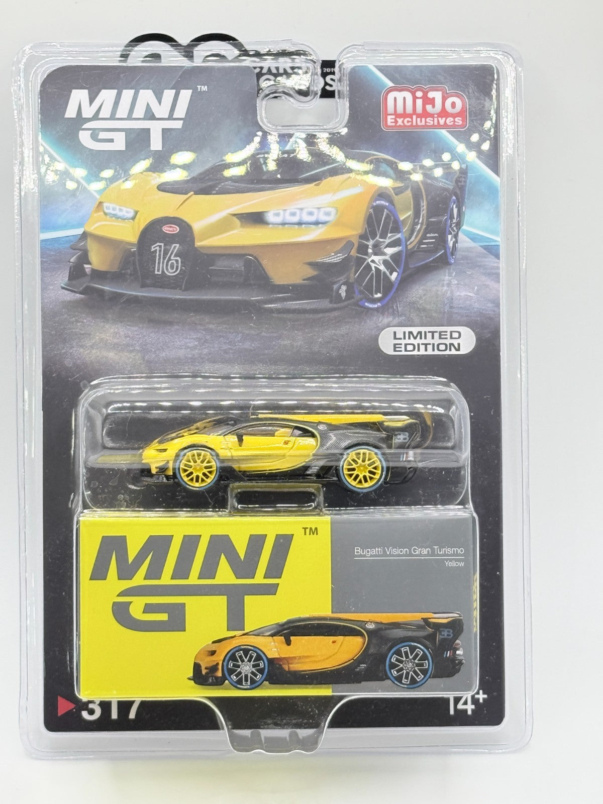 MINI GT 1:64 317 Bugatti Vision Gran Turismo Yellow Chase