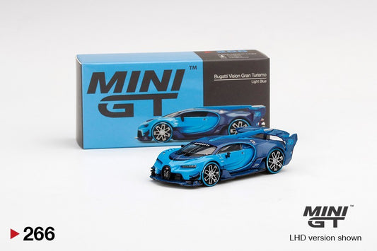 MINI GT 1:64 266 Bugatti Vision Gran Turismo Light Blue