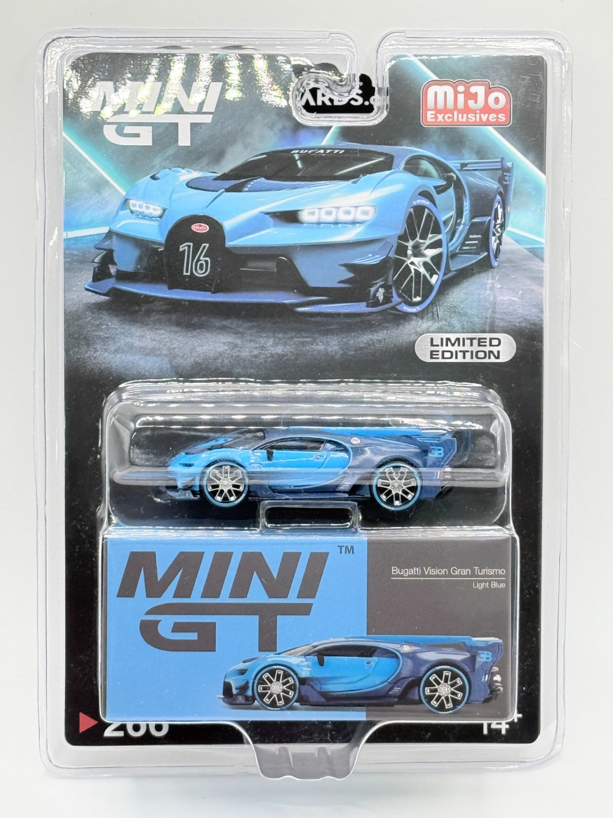 MINI GT 1:64 266 Bugatti Vision Gran Turismo Light Blue