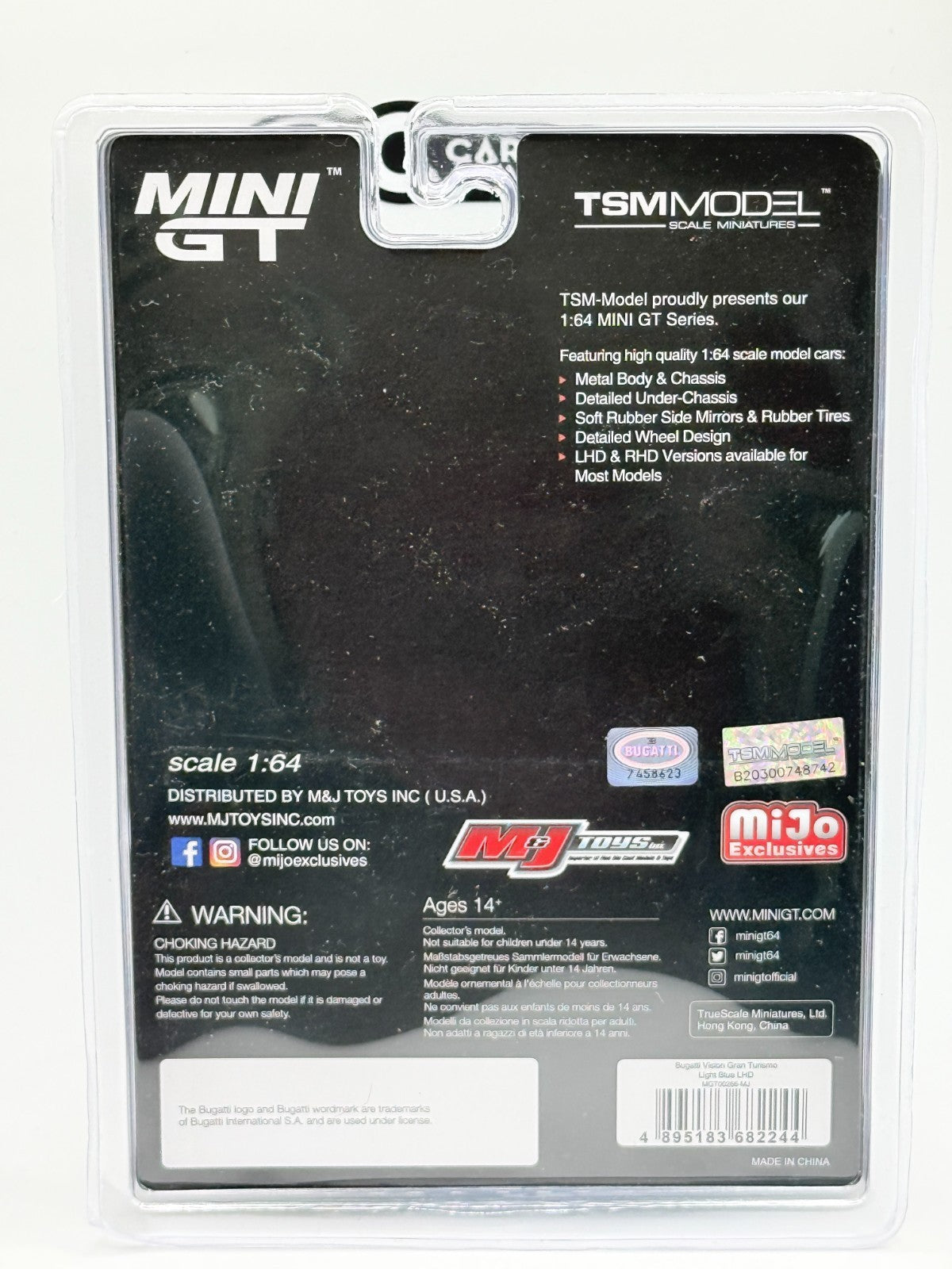 MINI GT 1:64 266 Bugatti Vision Gran Turismo Light Blue