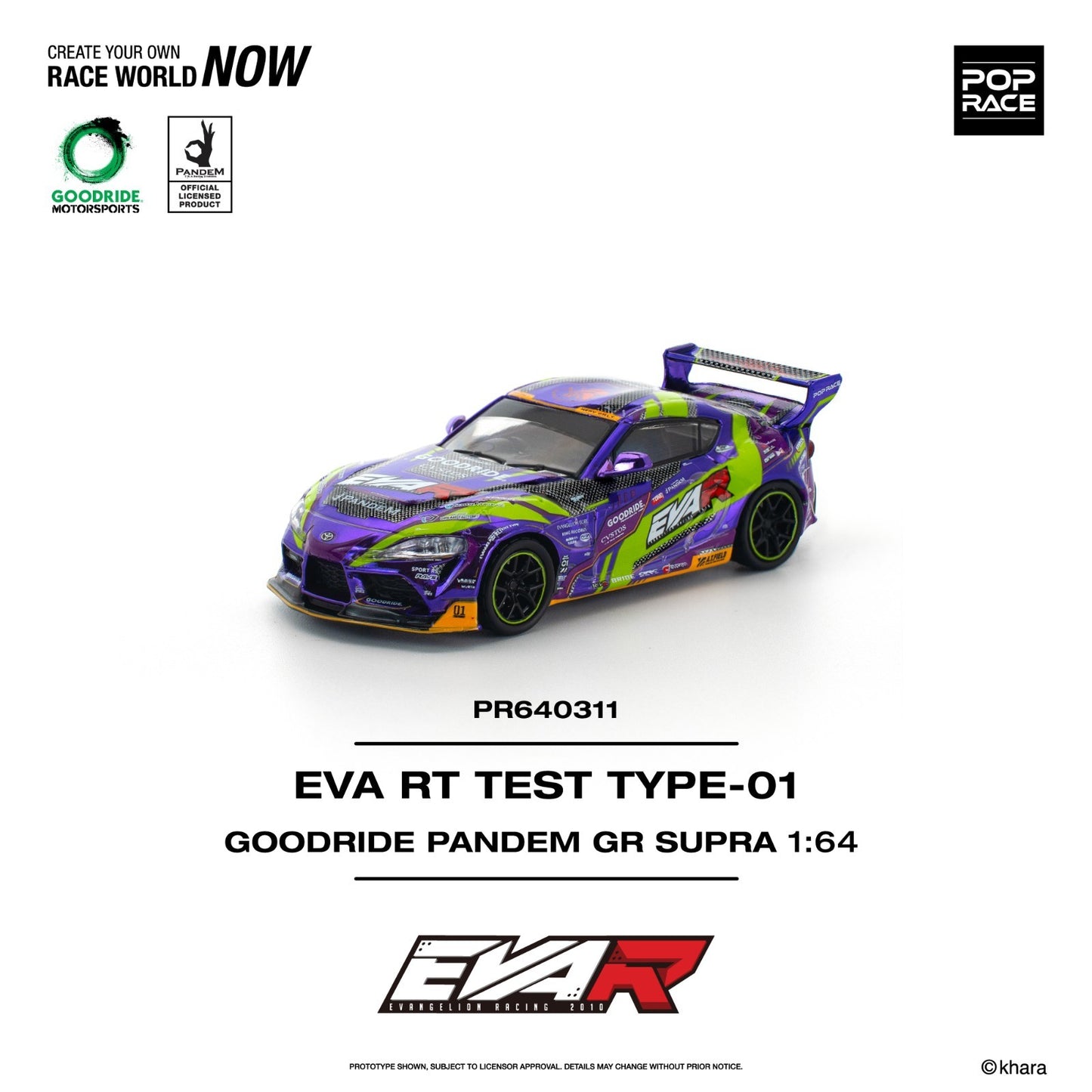 POPRACE 1:64 EVA RT TEST TYPE-01 GOODRIDE PANDEM GR SUPRA PR640311