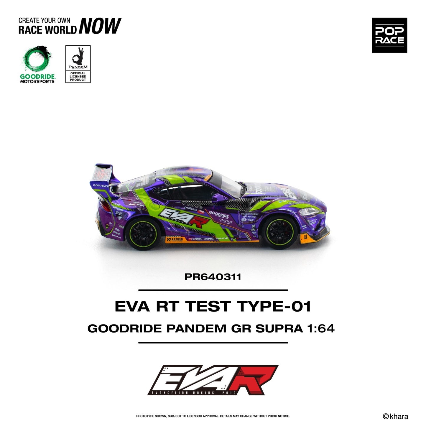 POPRACE 1:64 EVA RT TEST TYPE-01 GOODRIDE PANDEM GR SUPRA PR640311