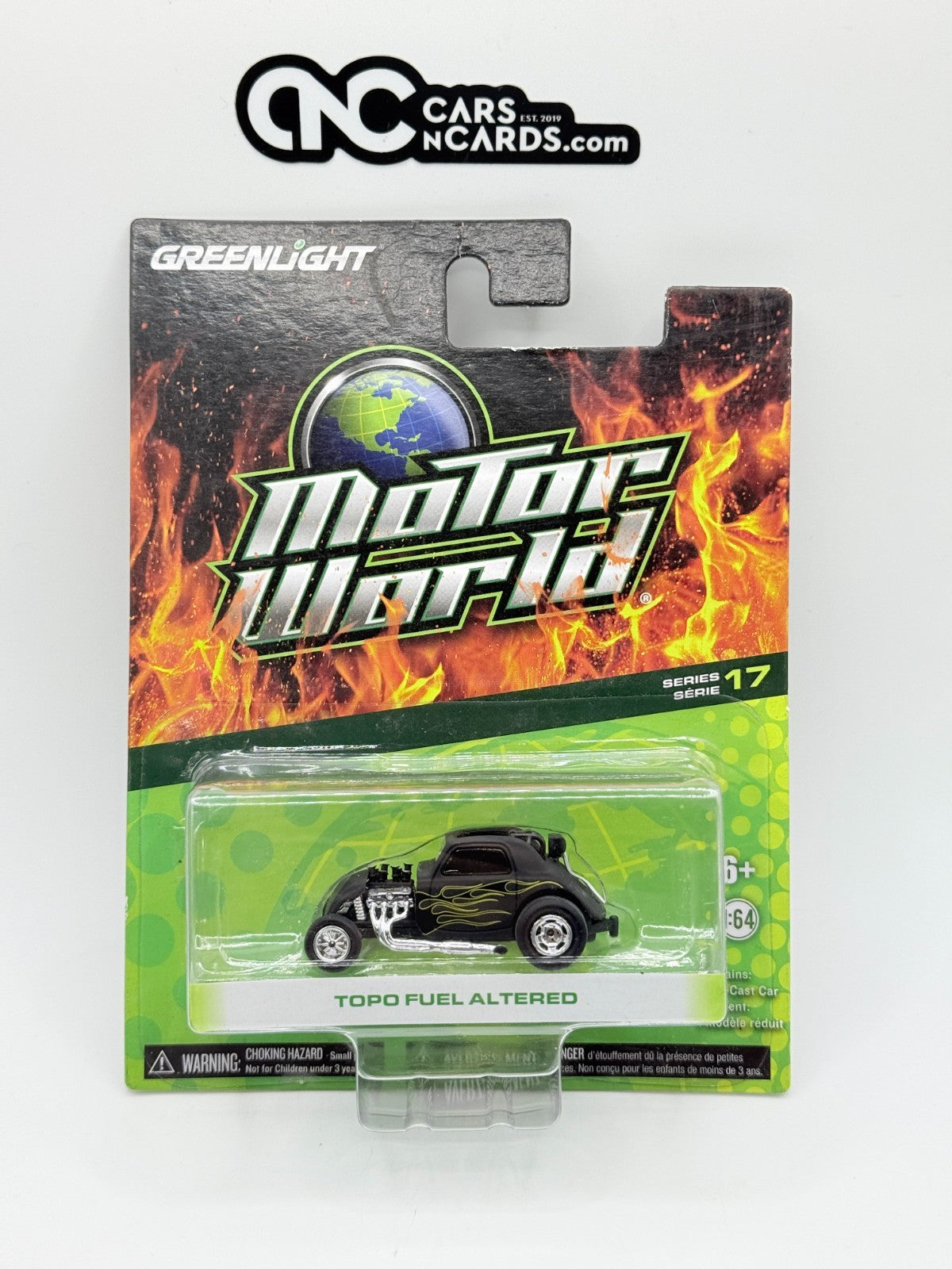 Greenlight MotorWorld Series 17 Topo Fuel Altered Black 1:64 2016 (Small Crease)