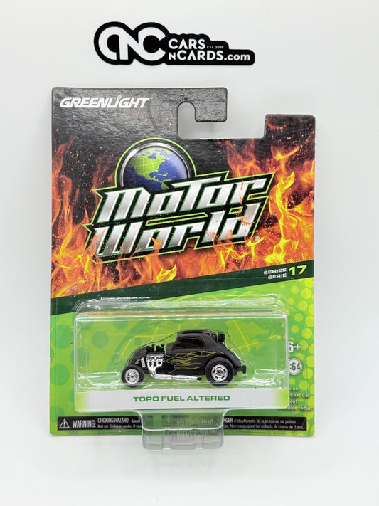 Greenlight MotorWorld Series 17 Topo Fuel Altered Black 1:64 2016 (Small Crease)