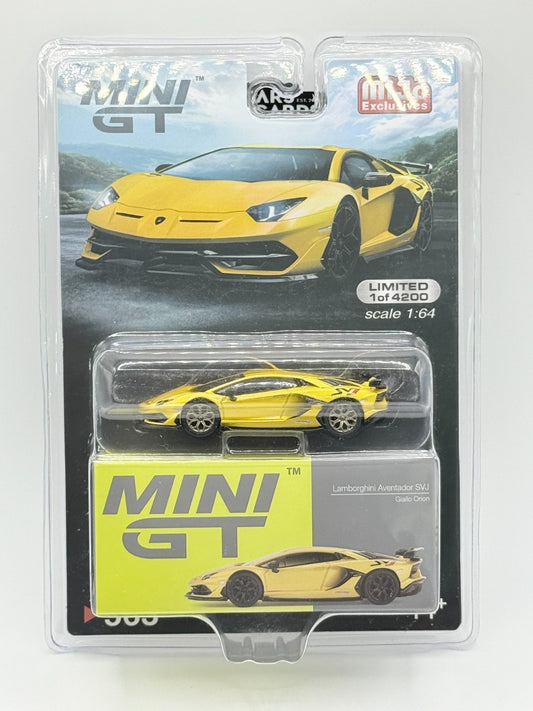 Mini GT 1:64 Lamborghini Aventador SVJ Giallo Orion RARE CHASE #563