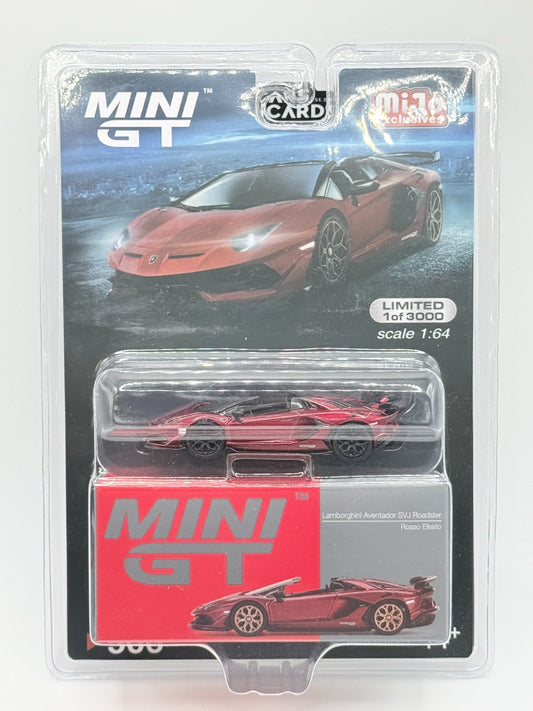 Mini GT 1:64 Lamborghini Aventador SVJ Roadster Rosso Efesto RARE CHASE #506
