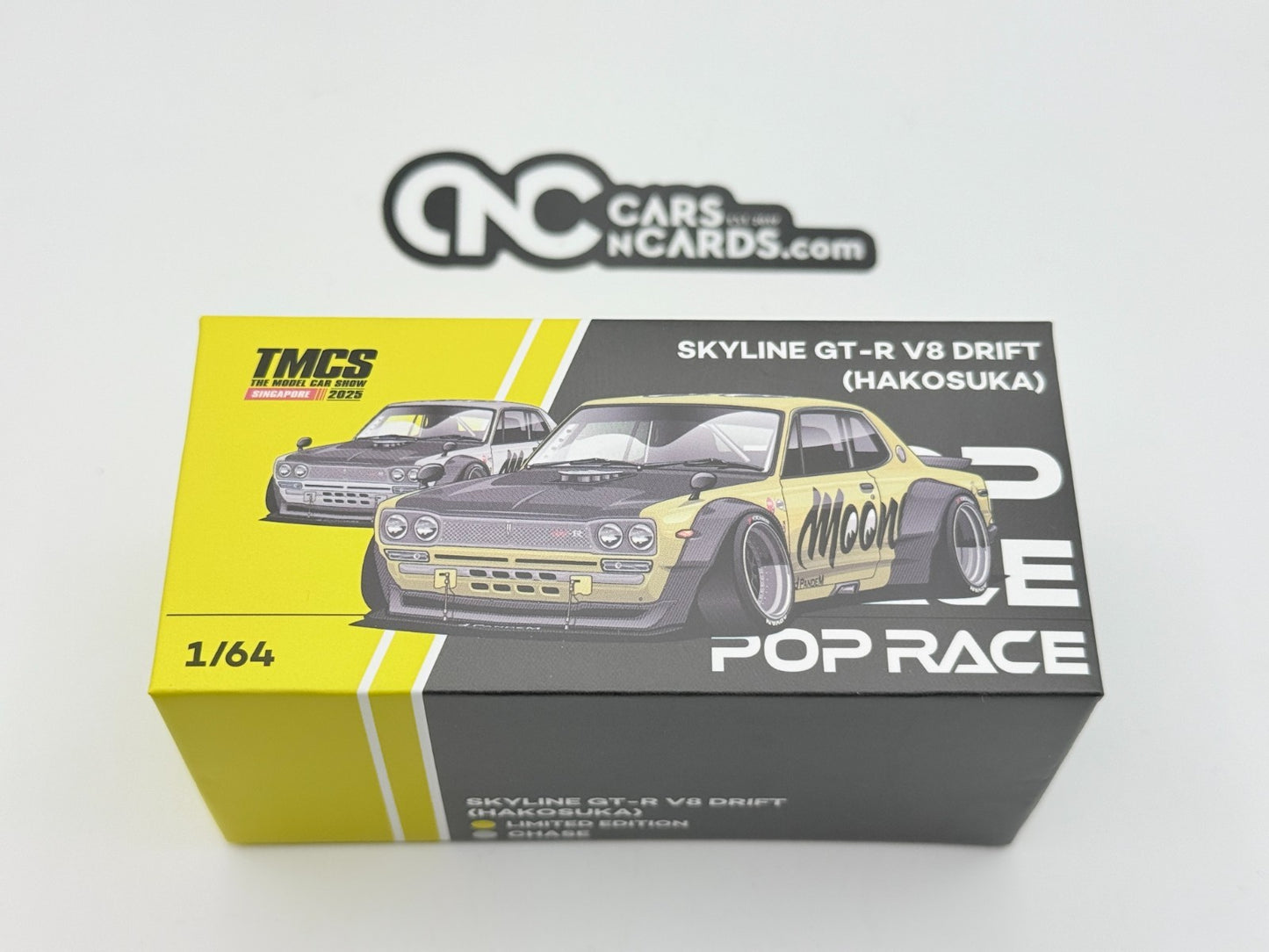 POPRACE TMCS Singapore 2025 Exclusive Mooneyes Skyline GT-R V8 Drift Open Box