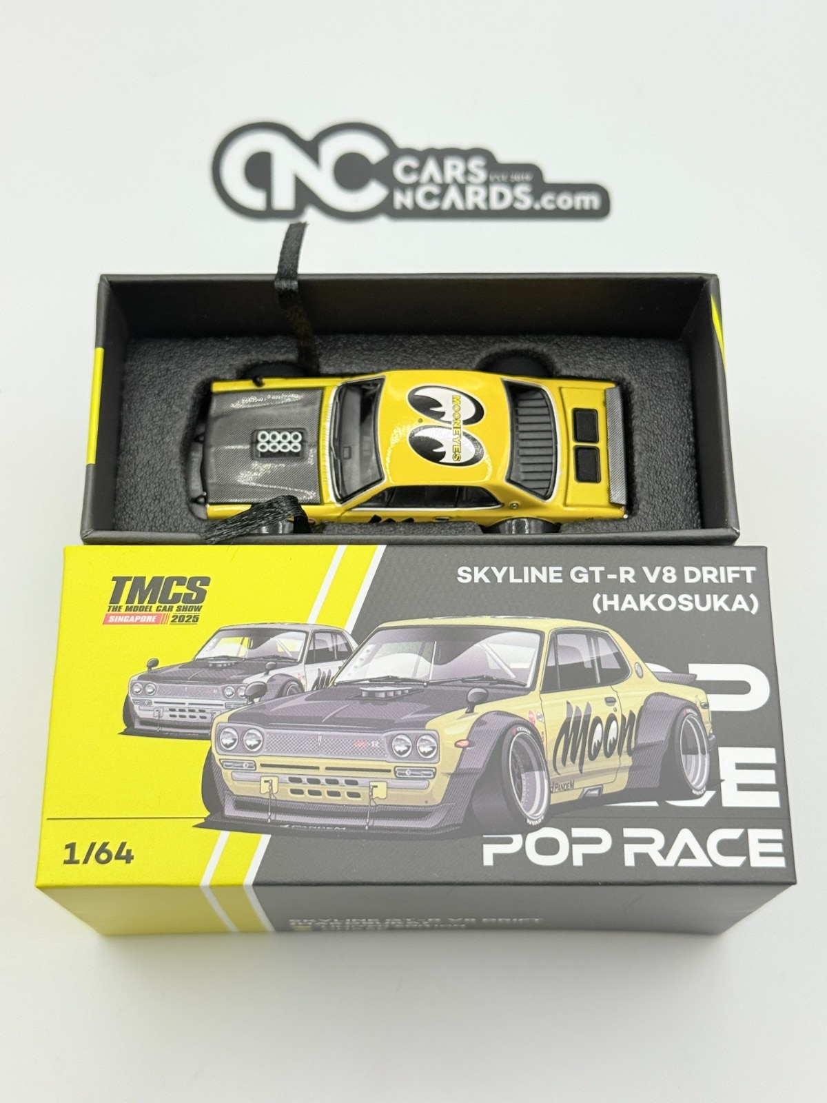 POPRACE TMCS Singapore 2025 Exclusive Mooneyes Skyline GT-R V8 Drift Open Box
