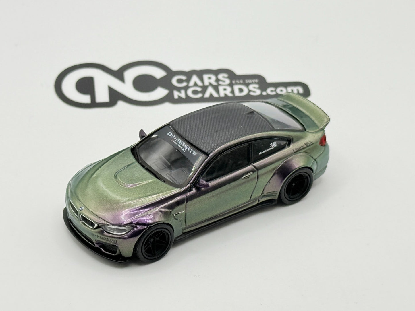Mini GT 1:64 228 LB WORKS BMW M4 Purple Green Metallic Open Box Mint