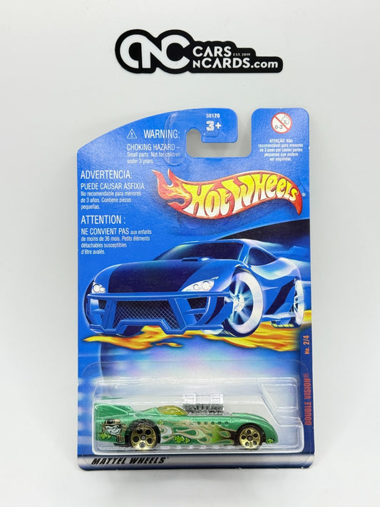 2001 Hot Wheels Double Vision Green 2/4 Collector #082