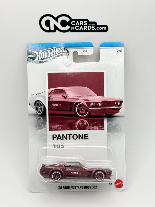 2025 Hot Wheels Silver Series 2/6 Pantone 195 '69 Ford Mustang Boss 302