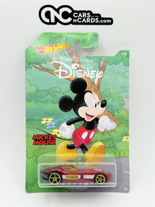 2019 Hot Wheels Disney 1/8 Mickey Mouse Fast Felion (Soft Corners)