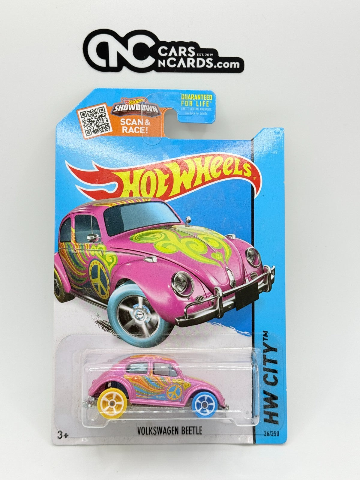 2015 Hot Wheels HW City Volkswagen Beetle Pink (Soft Corners)