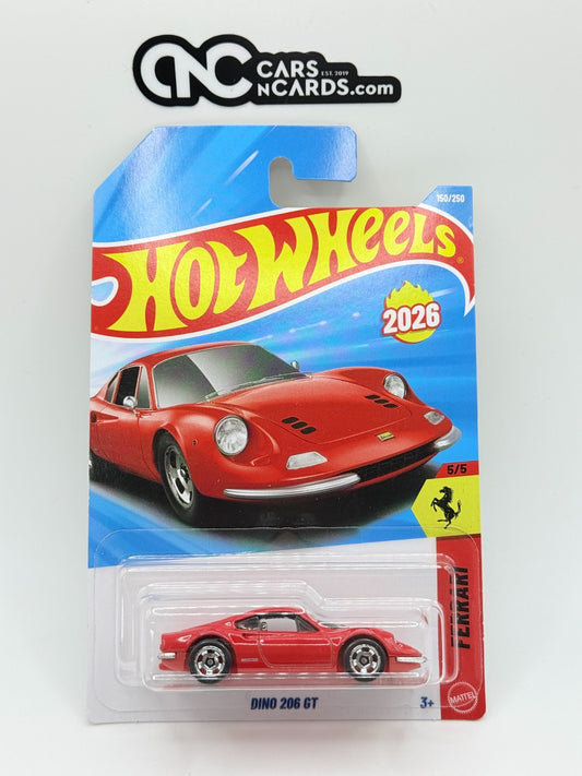 2026 Hot Wheels Ferrari 5/5 Dino 206 GT Red