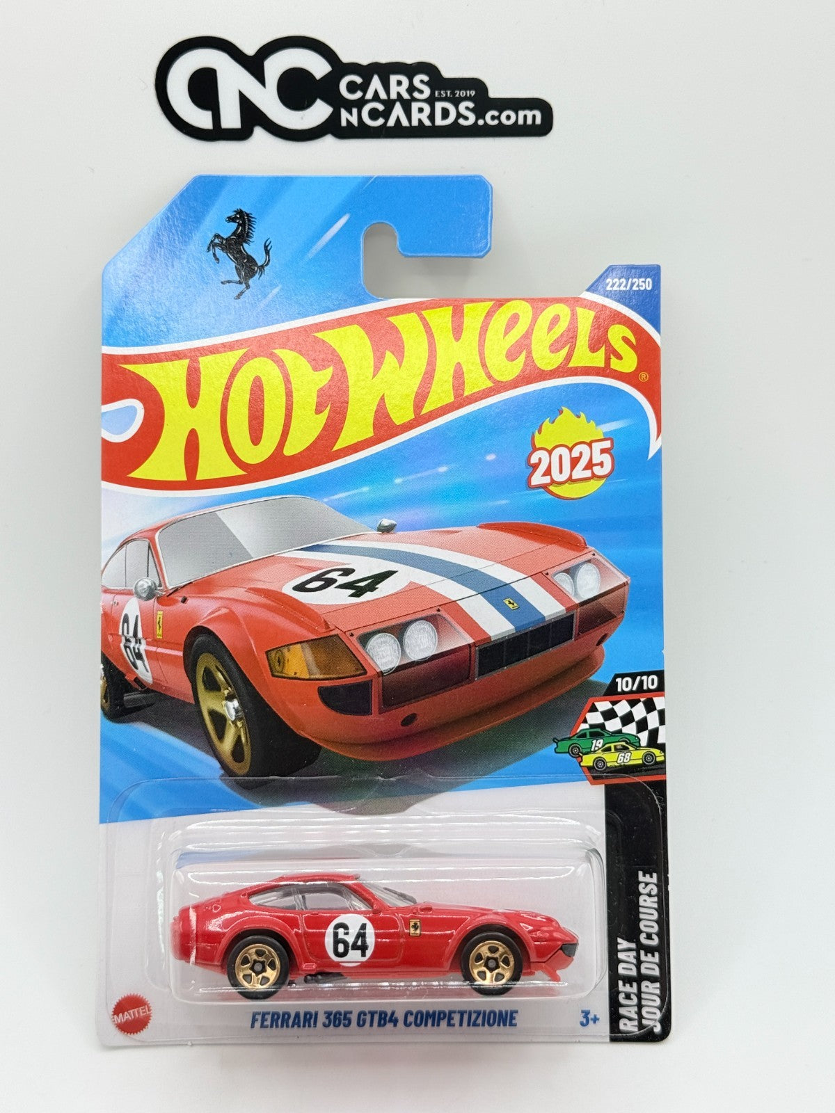 2025 Hot Wheels Race Day 10/10 Ferrari 365 GTB4 Competizione Red