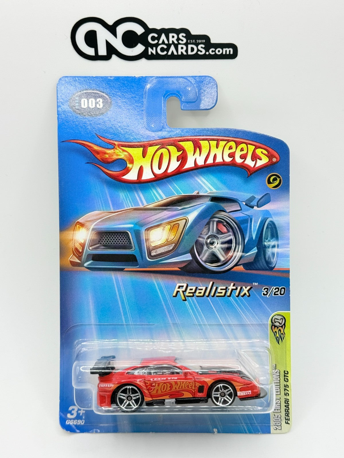 2005 Hot Wheels First Editions 3/20 Ferrari 575 GTC (Card Damage)