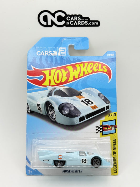 2018 Hot Wheels Legends of Speed 8/10 Porsche 917 LH Blue GULF (Soft Corners)