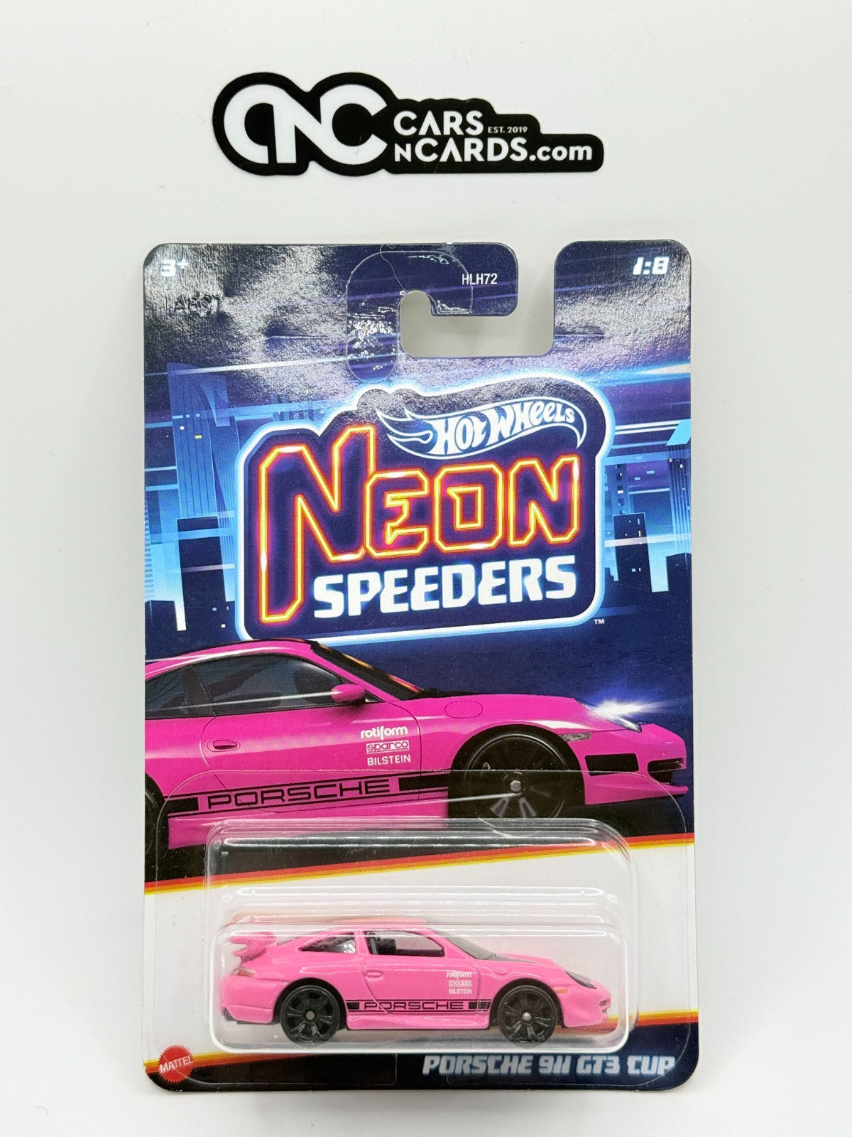 2024 Hot Wheels Neon Speeders Porsche 911 GT3 Cup Pink