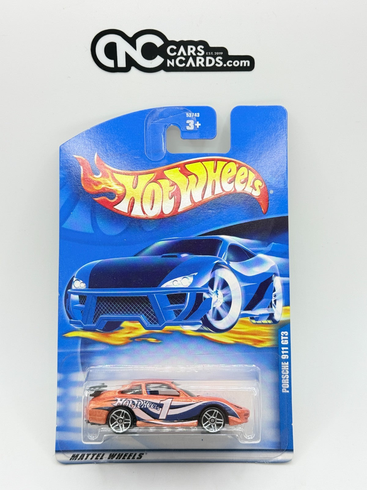 2001 Hot Wheels Porsche 911 GT3 Orange Collector #214 (Soft Corners)