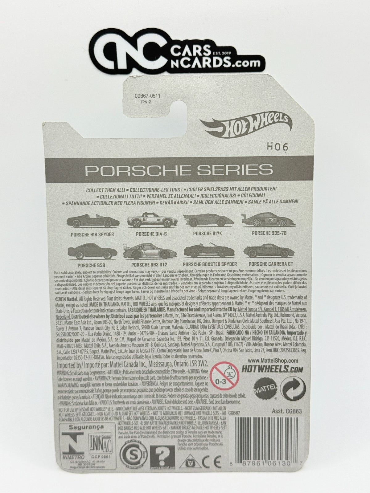 2015 Hot Wheels Porsche Series 8/8 Porsche 935-78 (Soft Corners)
