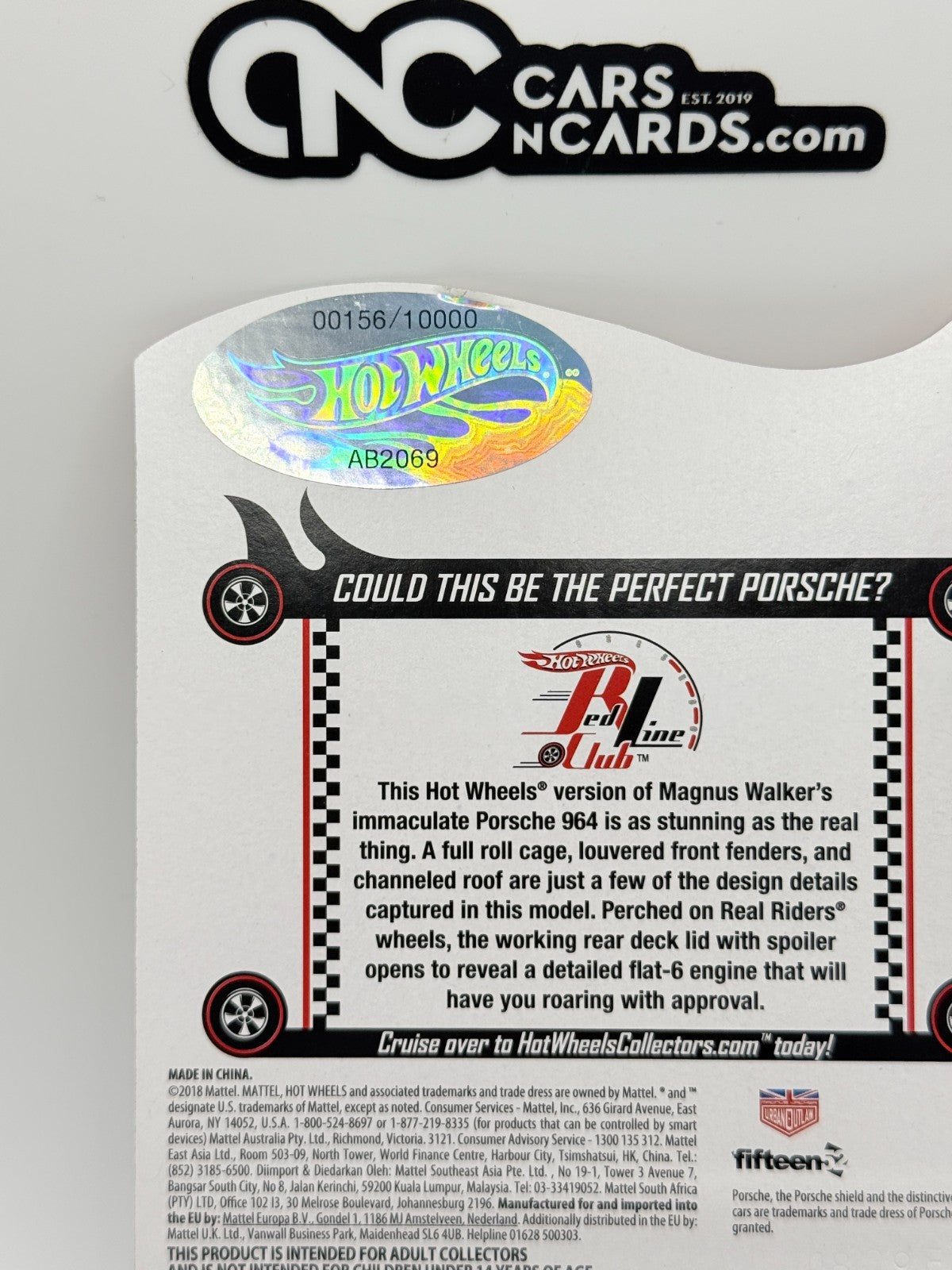 2019 Hot Wheels RLC Magnus Walker Porsche 964 LOW NUMBER 00156/10000