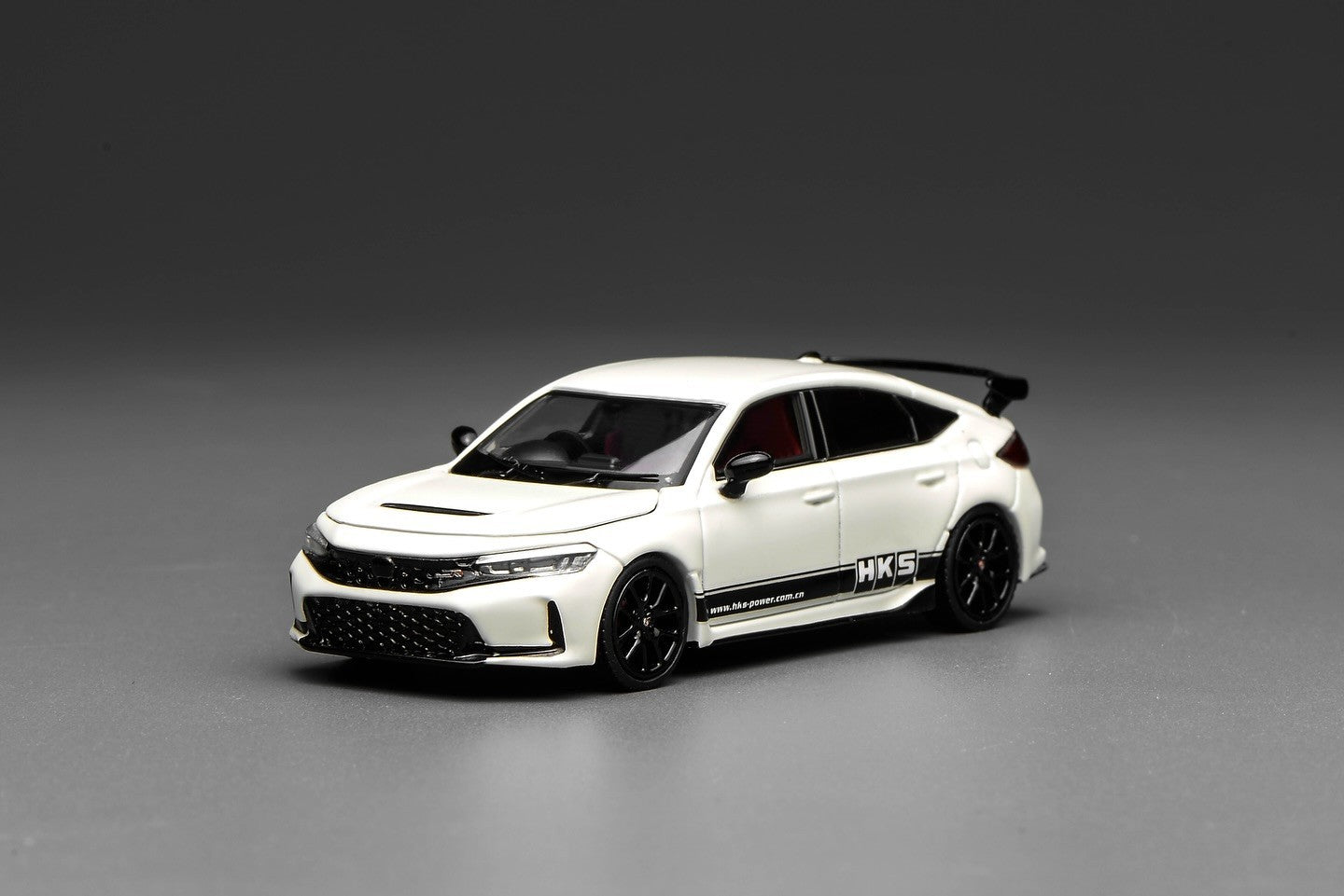 Motorhelix 1:64 Honda Civic TYPE R (FL5) HKS Championship White M65319