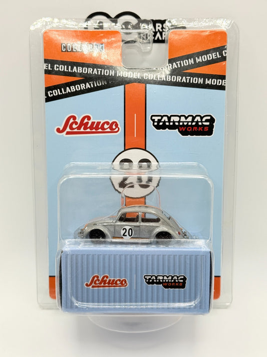 Tarmac Works x Schuco 1:64 LOW RIDE VOLKSWAGEN VW BUG CHASE BARE METAL