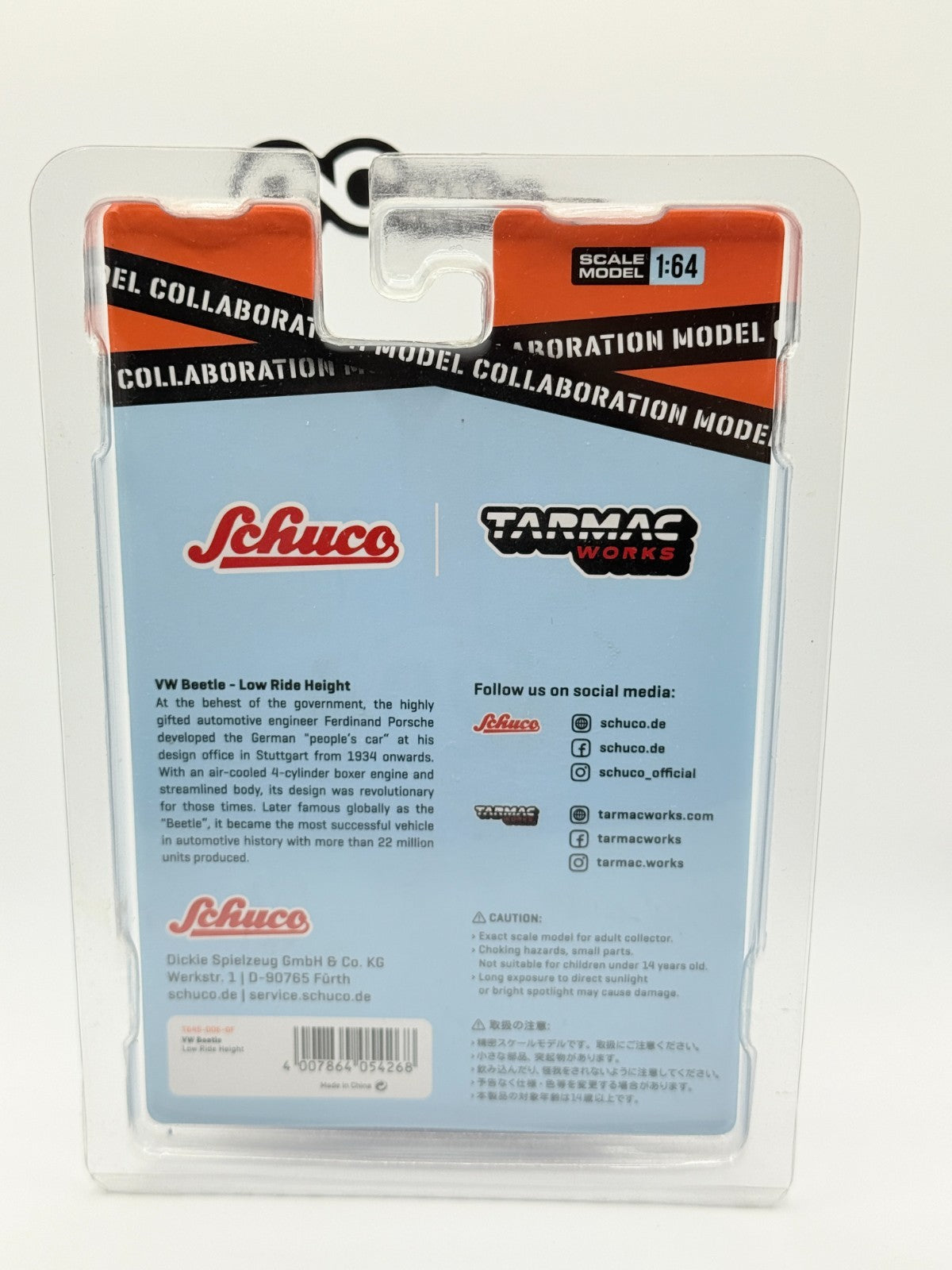 Tarmac Works x Schuco 1:64 LOW RIDE VOLKSWAGEN VW BUG CHASE BARE METAL