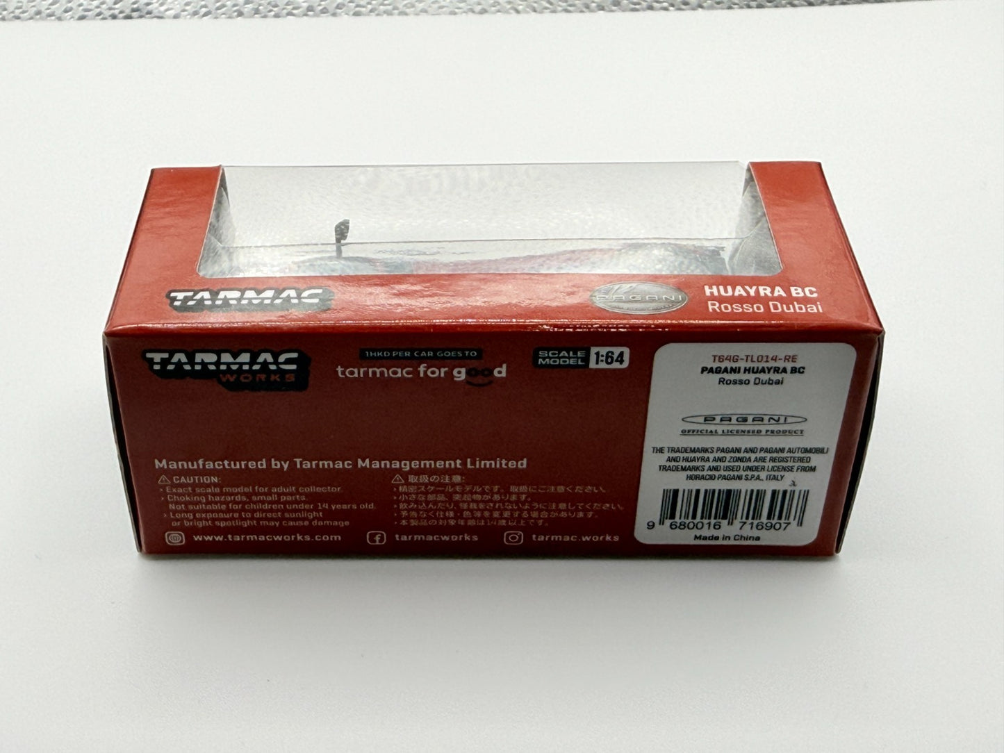 Tarmac Works 1:64 Global Pagani Huayra BC Rosso Dubai Red Model T64G-TL014-RE