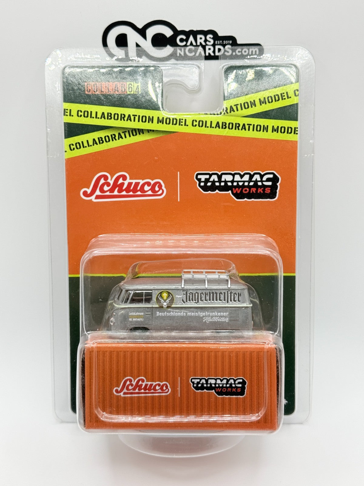 Tarmac Works x Schuco 1:64 lowered Volkswagen T1 Transporter Jagermeister CHASE