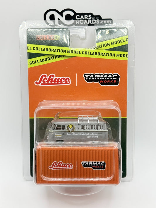 Tarmac Works x Schuco 1:64 lowered Volkswagen T1 Transporter Jagermeister CHASE