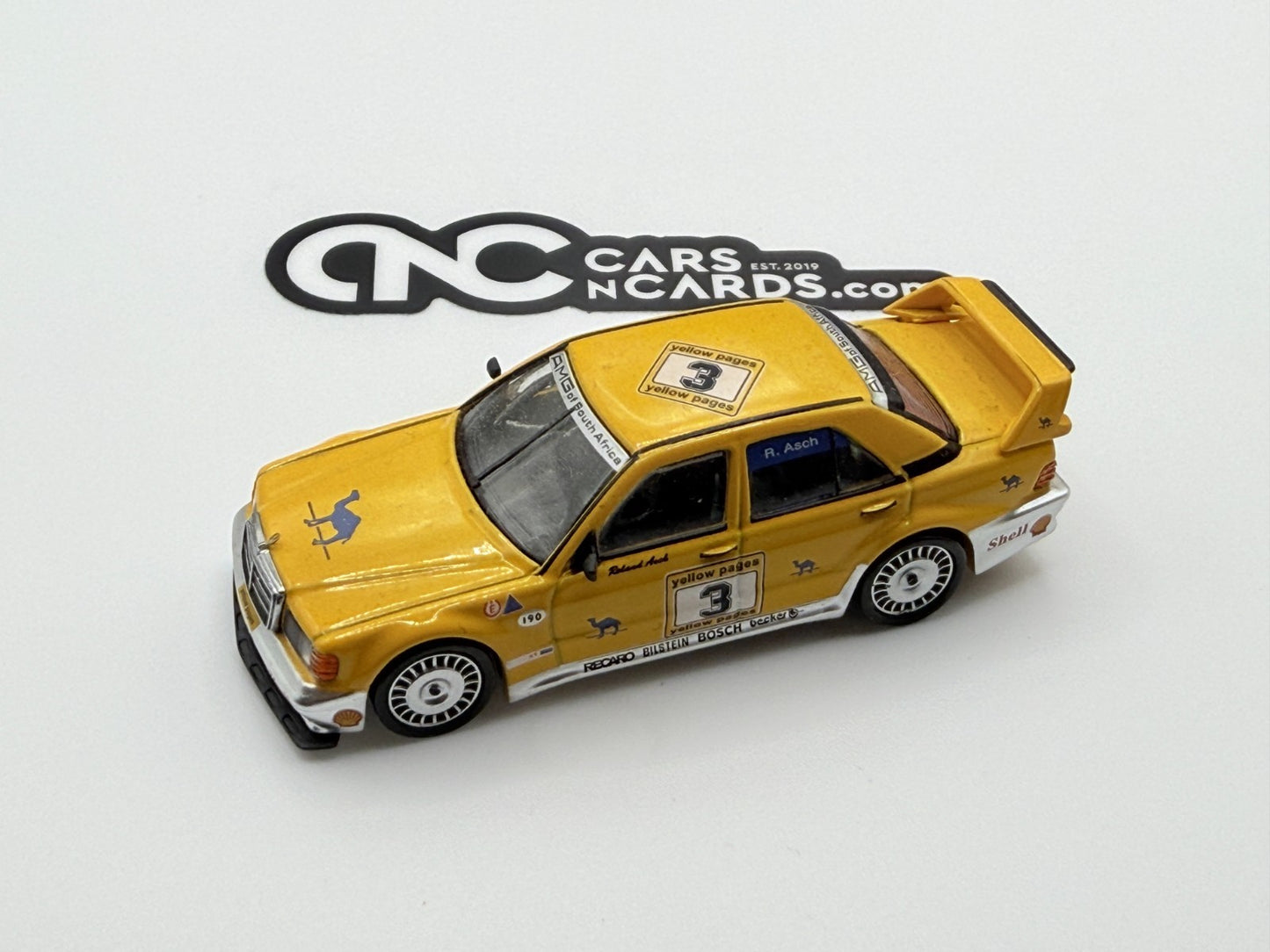 MINI GT #187 MERCEDES BENZ 190E 2.5-16 EVO II #3 CAMEL OPEN BOX