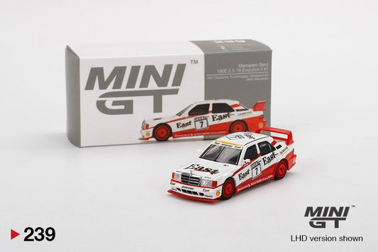 MINI GT #239 MERCEDES-BENZ 190E 2.5-16 EVOLUTION II #7 "EAST" 1991 DTM Open Box