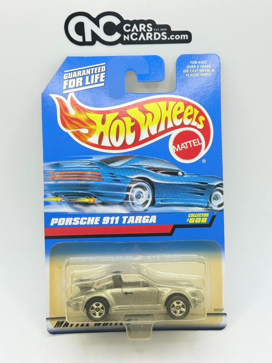 1998 Hot Wheels Porsche 911 Targa Silver (Yellow Blister)