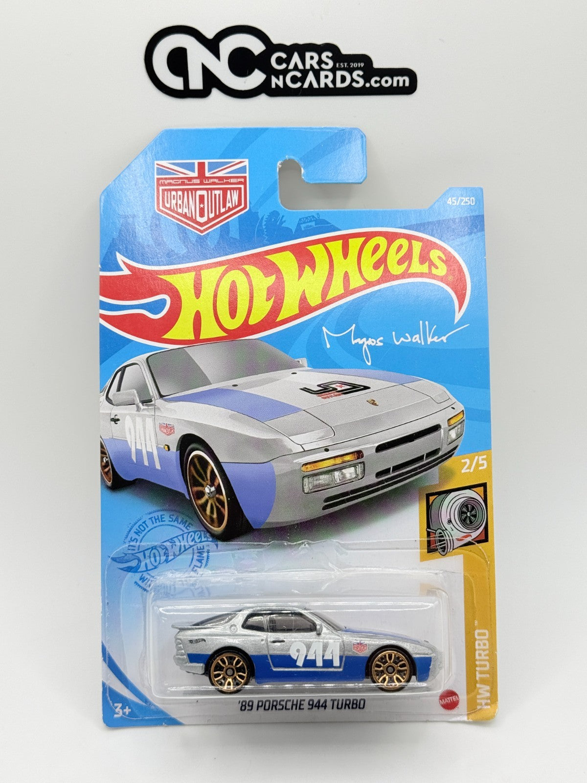 2021 Hot Wheels HW Turbo 2/5 '89 Porsche 944 Turbo Silver (Soft Corners)