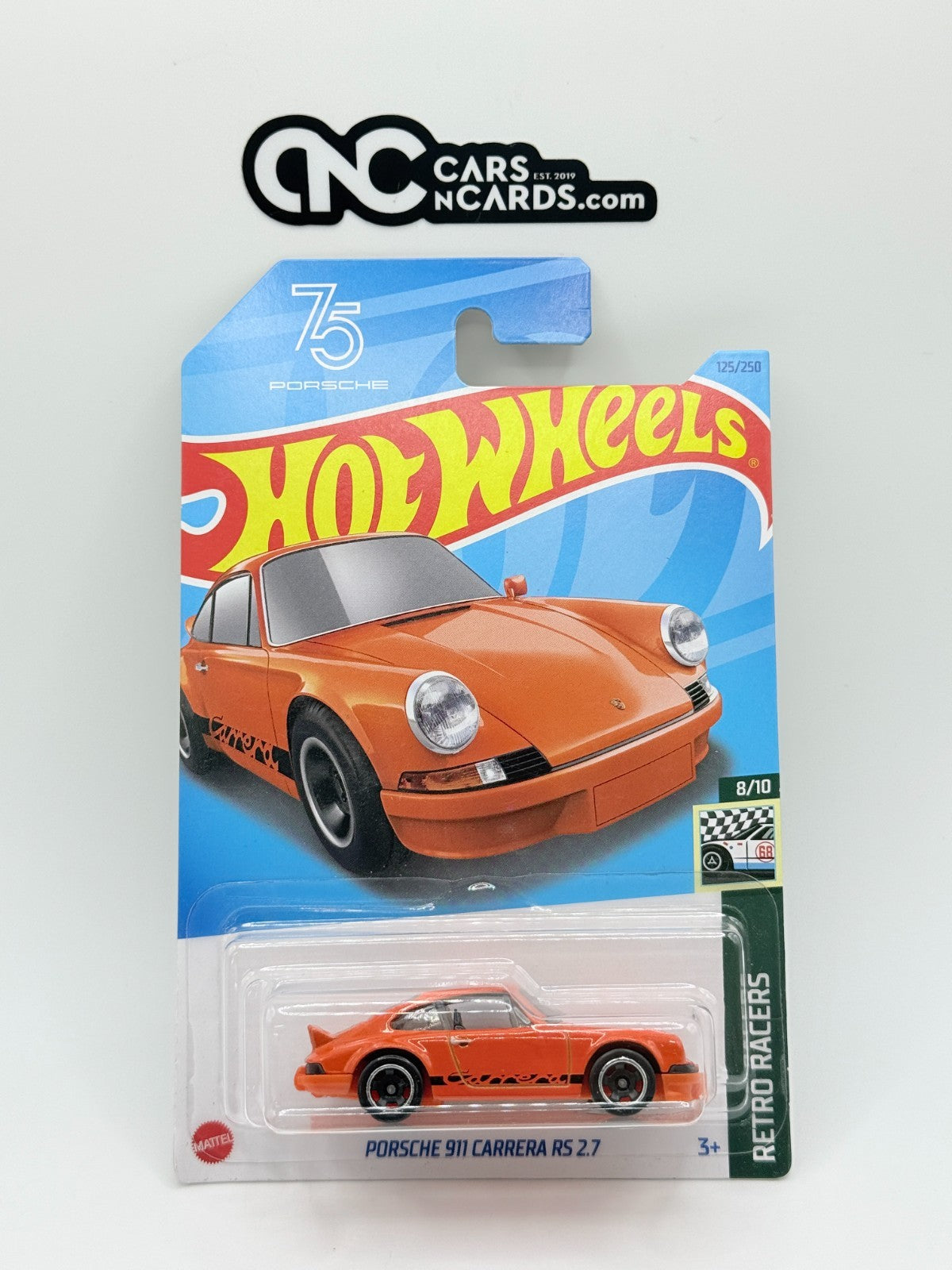 2023 Hot Wheels Retro Racers 8/10 Porsche 911 Carrera RS 2.7 Orange
