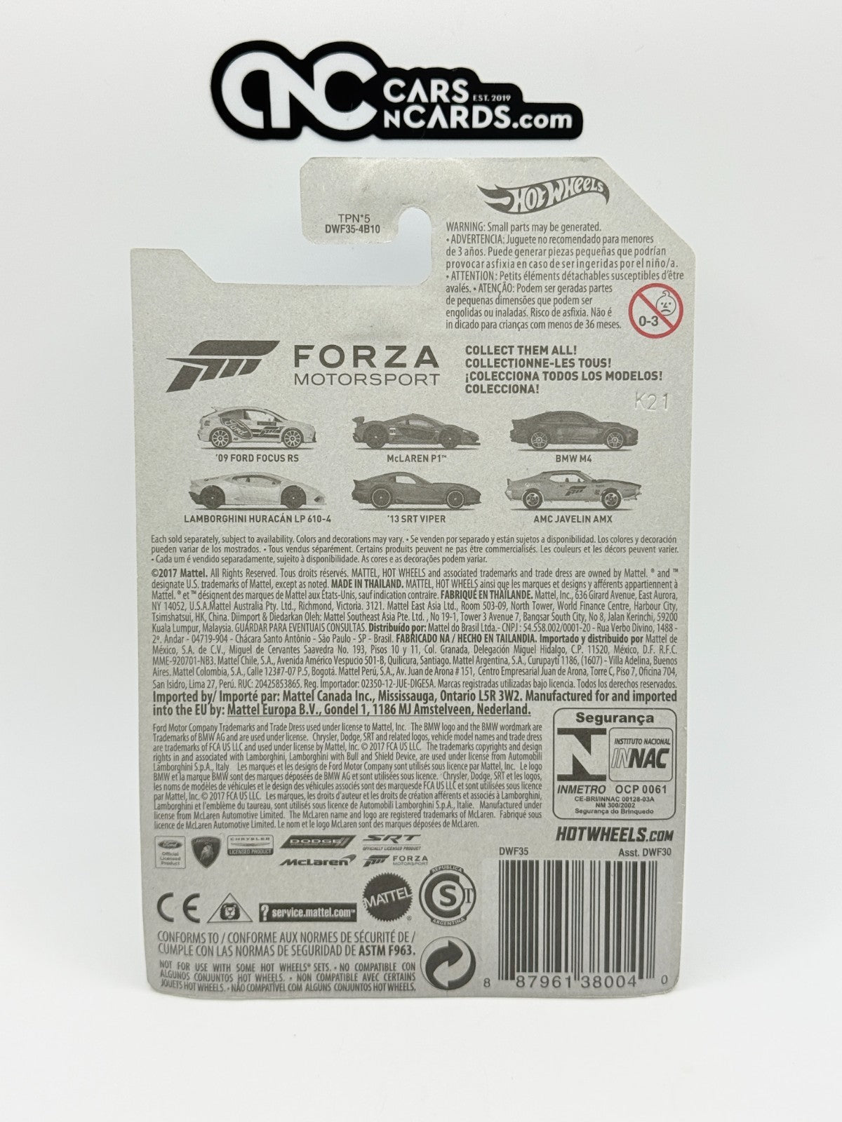 2017 Hot Wheels Forza Motorsport 4/6 Lamborghini Huracan LP 610-4